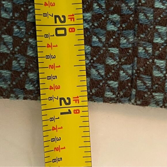Bentley A. Teal Brown Woven Career Office Tie Closure Jacket Size M - Picture 12 of 12